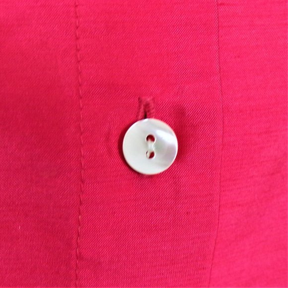 SILK! ISABELA D. size 14 orange long-sleeve shirt/blouse 100% silk DC only - Picture 12 of 14